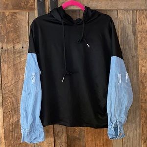Vici Black Denim hoodie